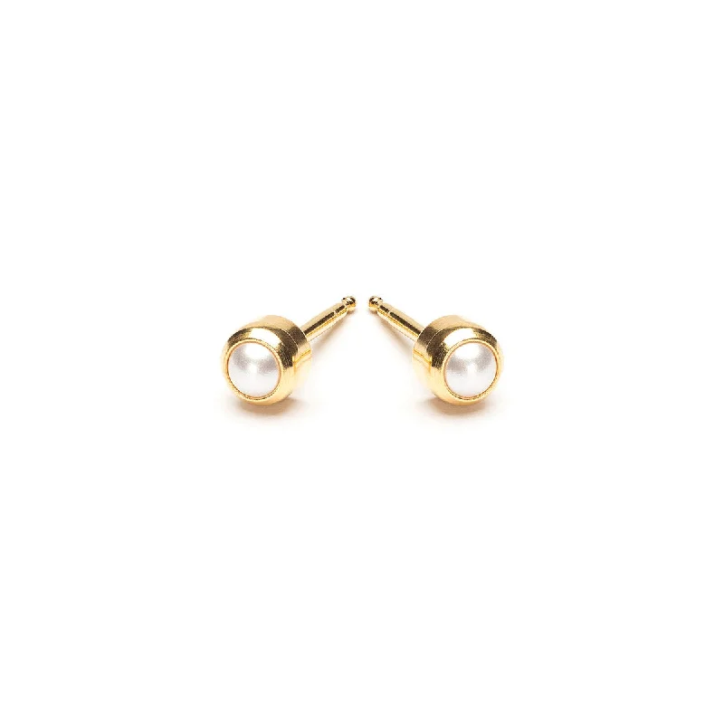 Versatile Layering Jewelry For Effortless Chic Gold Plated 3 mm Pearl Treasure Stud Earrings Versatile Layering Jewelry For Effortless Chic Gold Plated 3 mm Pearl Treasure Stud Earrings