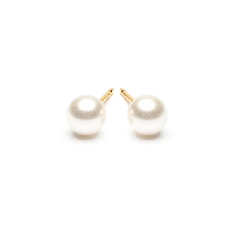 Exclusive Jewelry Offers – Sparkle For Less Pearl Stud Earrings 5mm Gold Plated