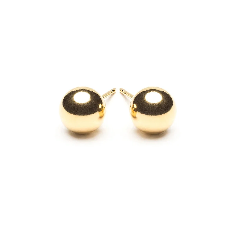High-End Jewelry, Now More Affordable Than Ever Gold Plated 7mm Ball Stud Earrings