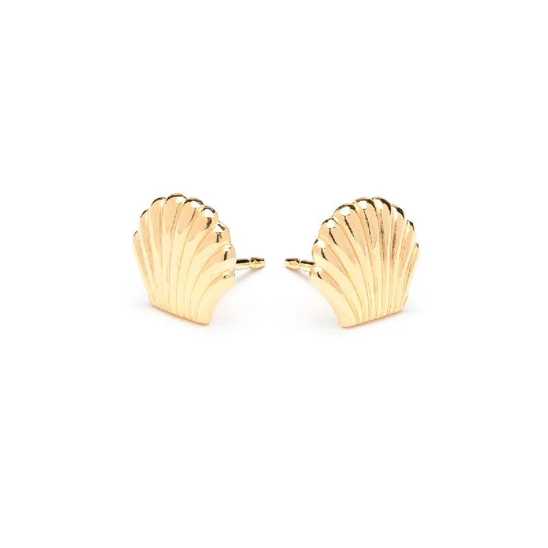 Personalized Jewelry At Special Discount Rates Gold Plated Seashell Tiny Stud Earrings Personalized Jewelry At Special Discount Rates Gold Plated Seashell Tiny Stud Earrings