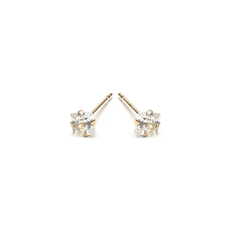 Make Every Moment Shine – Jewelry Discounts Available 14k Yellow Gold Stud Earrings 3mm Square Crystal Make Every Moment Shine – Jewelry Discounts Available 14k Yellow Gold Stud Earrings 3mm Square Crystal