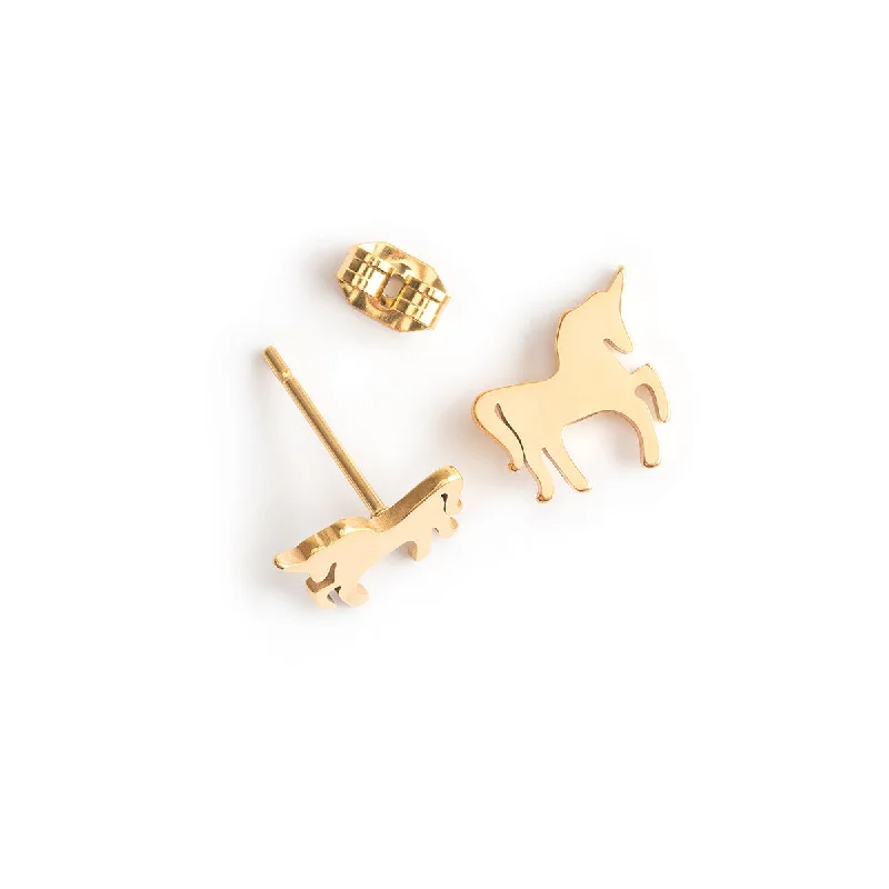 Grab Your Dream Jewelry At The Lowest Prices Gold Unicorn Stud Earrings