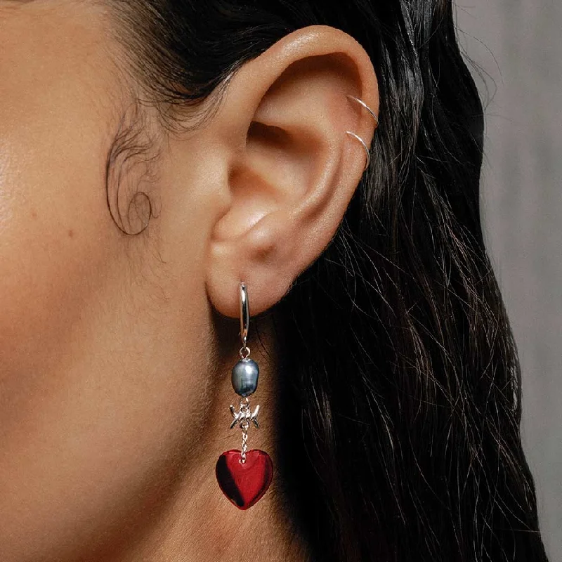 The Ultimate Jewelry Sale – Exclusive Styles At Great Prices HEART OF STONE. Heart & Pearl Hoop Earrings - Silver The Ultimate Jewelry Sale – Exclusive Styles At Great Prices HEART OF STONE. Heart & Pearl Hoop Earrings - Silver