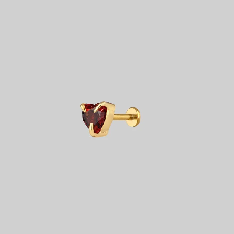 Buy More, Save More – Special Jewelry Discounts HEART & SOUL. Garnet Heart Stud Earring - Gold Buy More, Save More – Special Jewelry Discounts HEART & SOUL. Garnet Heart Stud Earring - Gold