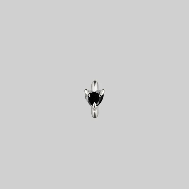 The Perfect Accessory For Less – Jewelry Sale Live HEART & SOUL. Black Spinel Heart Clicker Ring - Silver The Perfect Accessory For Less – Jewelry Sale Live HEART & SOUL. Black Spinel Heart Clicker Ring - Silver