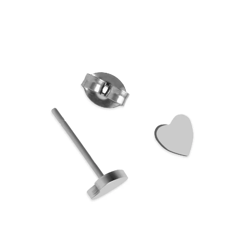 Jewelry Sale Alert – Shop Timeless Elegance Today Heart Titanium Stud Earrings