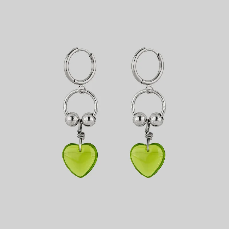 Unmissable Jewelry Sale – Shop Before It's Too Late HEART TO HEART. Pierced Drop Earrings - Silver
