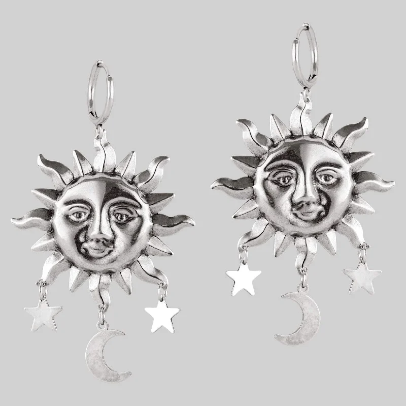 Best Jewelry Deals – Premium Quality At Exclusive Discounts HELIOS. Sun & Moon Dream Catcher Hoop Earrings - Silver Best Jewelry Deals – Premium Quality At Exclusive Discounts HELIOS. Sun & Moon Dream Catcher Hoop Earrings - Silver