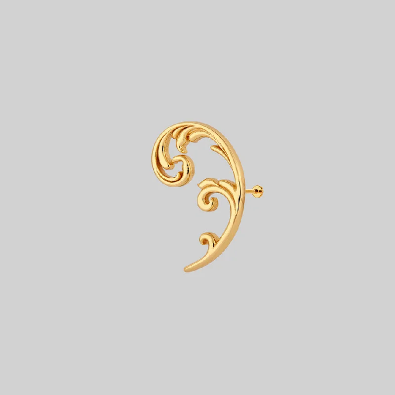 Shine In Style – Shop Jewelry Discounts Today IMPERIAL. Ornate Flourish Arch Stud Earring - Gold
