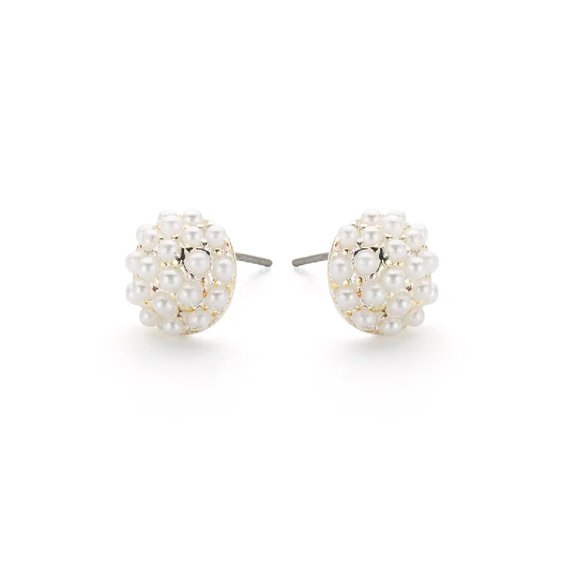 The Perfect Accessory For Less – Jewelry Sale Live Silver Plated Pearl Cushion Stud Earrings
