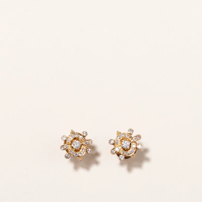 Shop Elegant Jewelry At Unbeatable Prices 18k Yellow Gold Diamond Earring | 0.51ctw | 1cm Shop Elegant Jewelry At Unbeatable Prices 18k Yellow Gold Diamond Earring | 0.51ctw | 1cm
