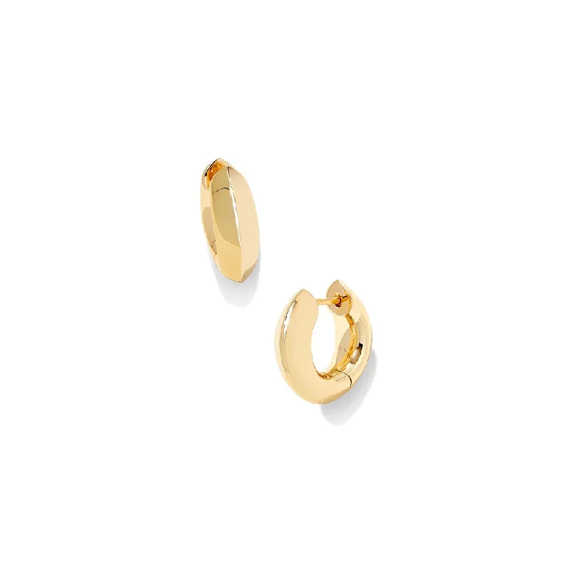 Premium Jewelry Now Available At Special Discounts Kendra Scott Mikki Metal Huggie Earrings in Gold