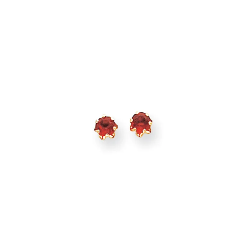 Personalized Engraved Jewelry For Meaningful Gifts Kids 4mm Synthetic Garnet & 14k Yellow Gold Screw Back Stud Earrings Personalized Engraved Jewelry For Meaningful Gifts Kids 4mm Synthetic Garnet & 14k Yellow Gold Screw Back Stud Earrings