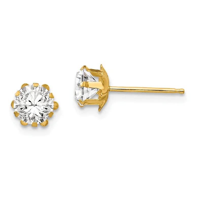 Adjustable Charm Bracelets For A Perfect Fit Kids 5mm Synthetic White Topaz Birthstone 14k Gold Stud Earrings Adjustable Charm Bracelets For A Perfect Fit Kids 5mm Synthetic White Topaz Birthstone 14k Gold Stud Earrings