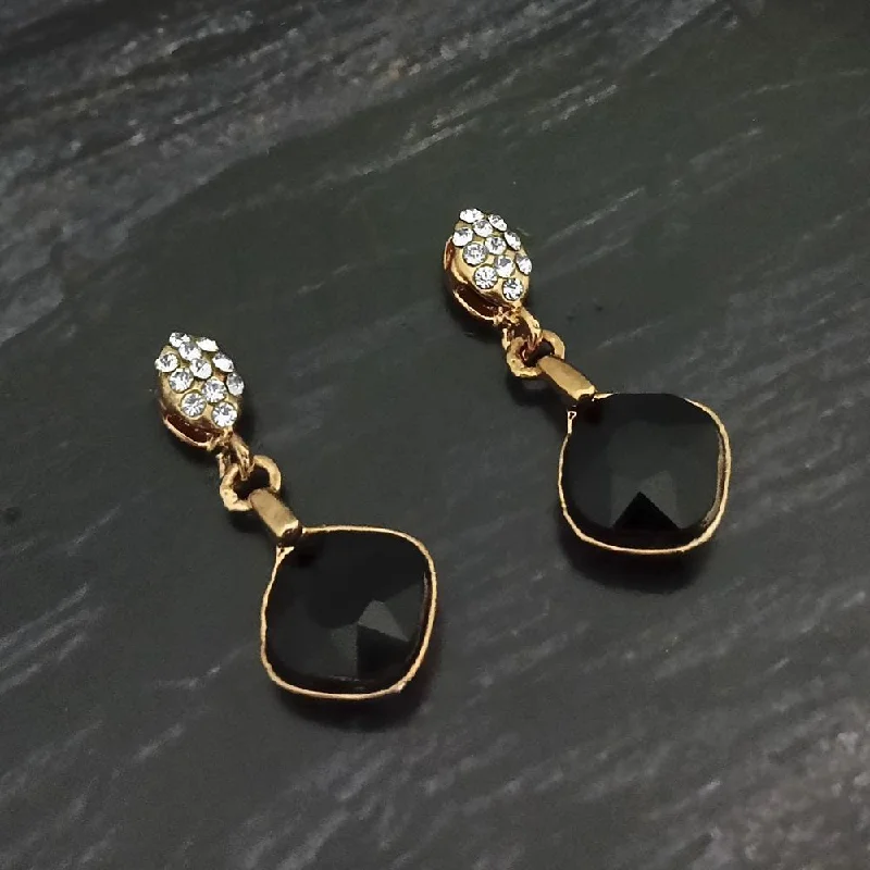 Personalized Jewelry Sale – Meaningful Gifts At Great Prices Kriaa Gold Plated Black Crystal And Austrian Stone Stud Earrings - 1306940A