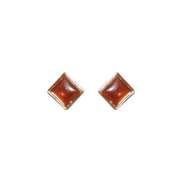 Shop Handcrafted Jewelry At Special Promotional Rates Kriaa Gold Plated Maroon Pota Stone Stud Earrings - 2105444