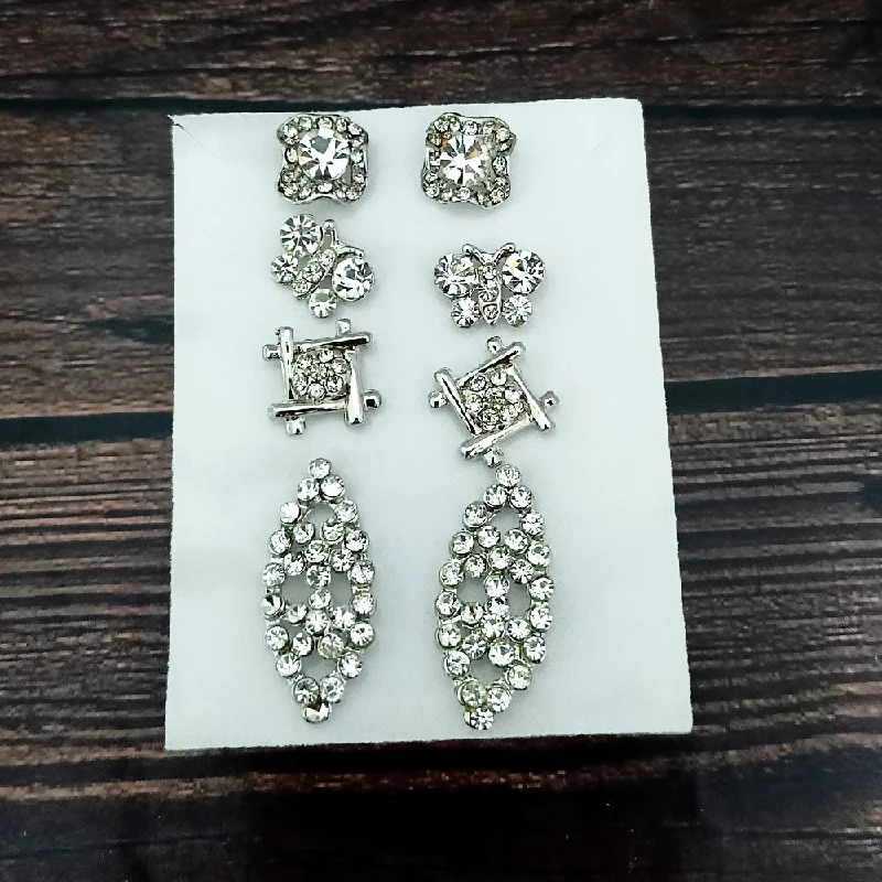 High-End Sparkle, Low-End Prices – Shop Now Kriaa Set of 4 Pairs Austrian Stone Stud Earrings Combo - 1004766 High-End Sparkle, Low-End Prices – Shop Now Kriaa Set of 4 Pairs Austrian Stone Stud Earrings Combo - 1004766