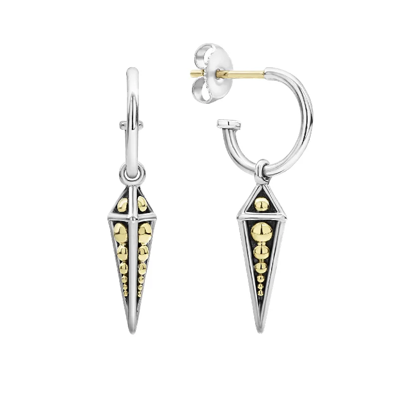 Limited-Time Offer On Elegant Jewelry Pieces KSL Drop Pyramid Hoop Earrings