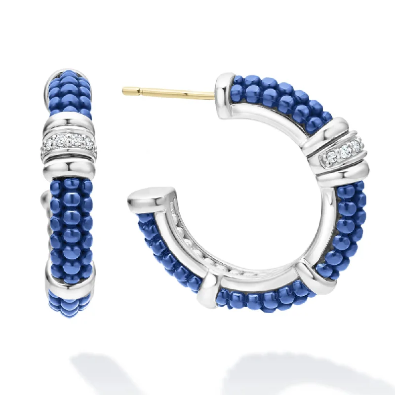 Huge Savings On Premium Jewelry Styles Lagos Ceramic & Diamond Hoop Earrings