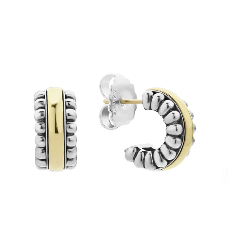Personalized Jewelry Sale – Unique Pieces At Great Prices Lagos Two-Tone Flute Hoop Earrings Personalized Jewelry Sale – Unique Pieces At Great Prices Lagos Two-Tone Flute Hoop Earrings