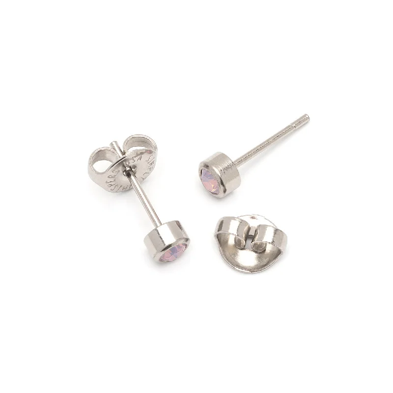 Exclusive Jewelry Markdowns – Limited-Time Offer Light Pink Crystal Stud Earrings
