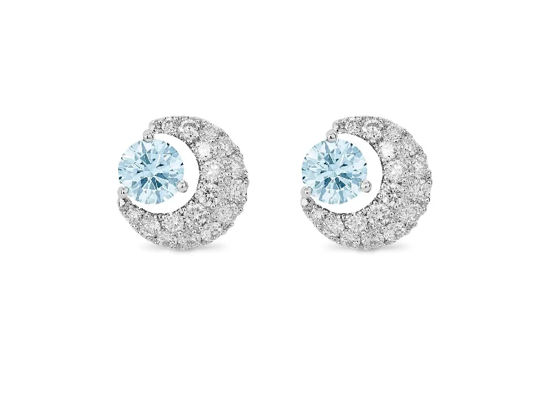 Jewelry Deals That Outshine The Rest LIGHTBOX Lab-Grown Blue Diamond 1ct twt Blue Moon Earrings