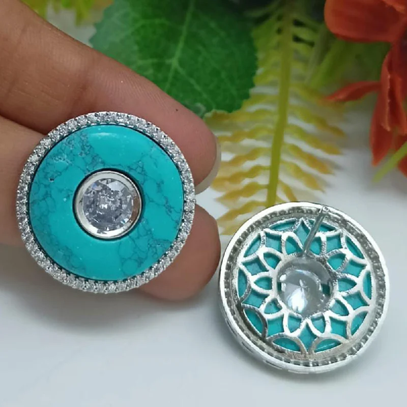 Huge Savings On Timeless Jewelry Collections Manisha Jewellery Silver Plated AD Stone Stud Earrings