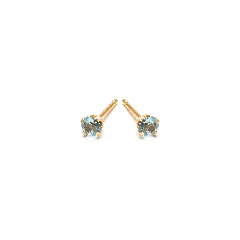 Flash Sale On Stunning Jewelry – Don't Miss Out March Birthstone 14k Gold Plated Stud Earrings