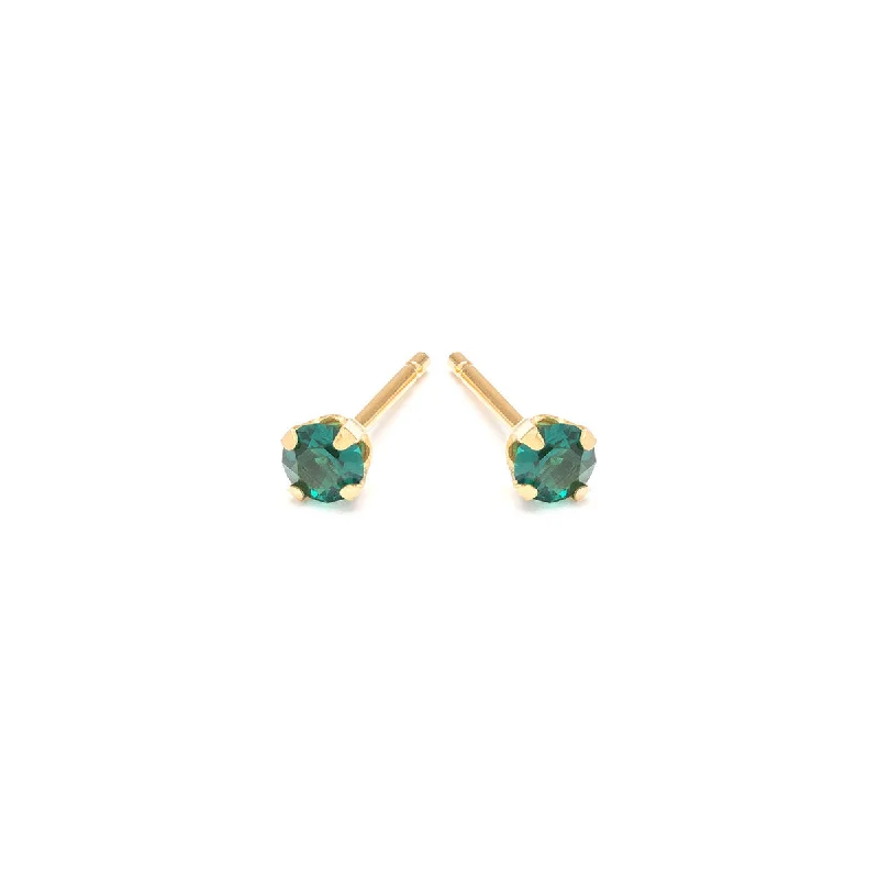 Luxury Jewelry At Unbeatable Discounts May Birthstone 14k Gold Plated Stud Earrings