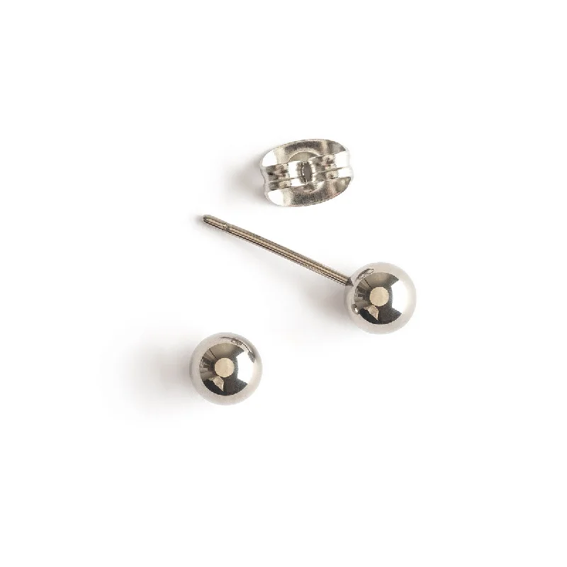 Discounted Jewelry For A Glamorous Look Medium Ball Titanium Stud Earrings
