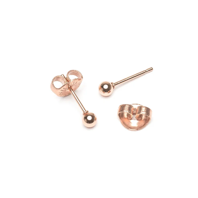 Exclusive Jewelry Sale – Sparkle For Less Mini Ball Stud Earrings Rose Gold Plated