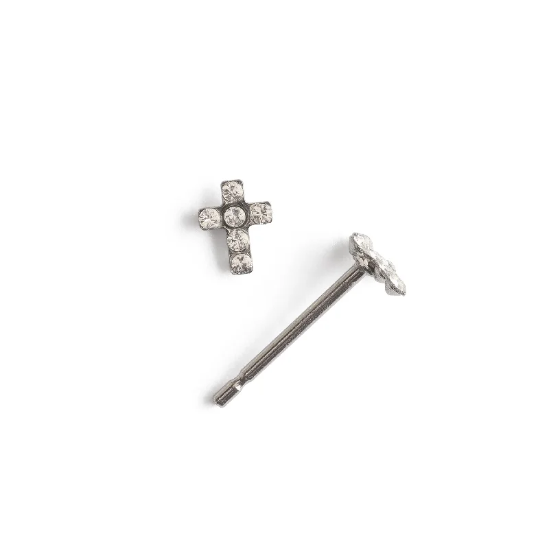 Romantic Heart-Shaped Jewelry For Special Gifts Mini Cross Stud Earrings