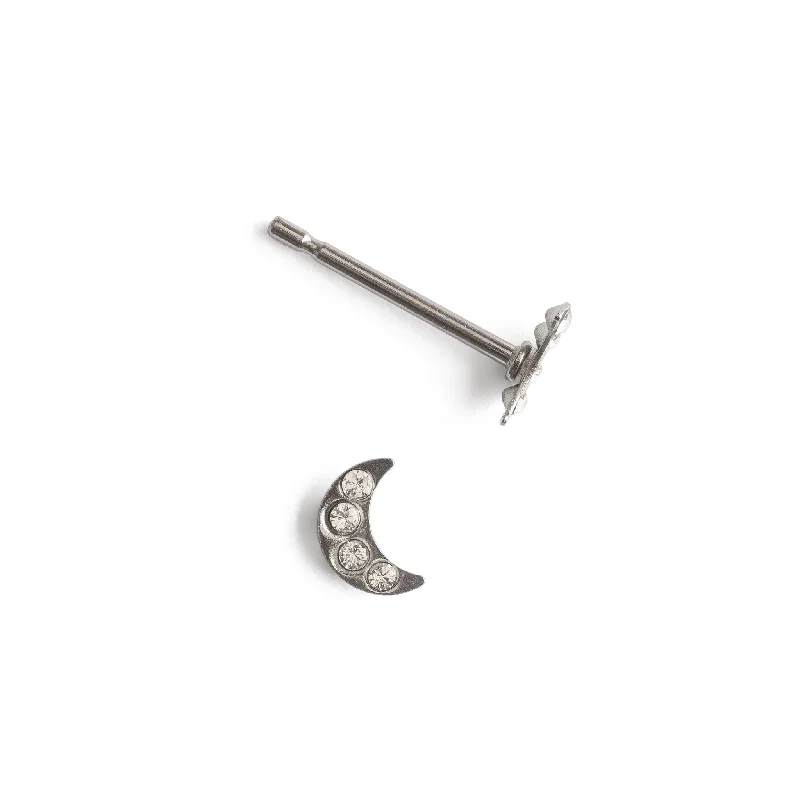 Waterproof Stainless Steel Jewelry For Lasting Beauty Mini Moon Stud Earrings