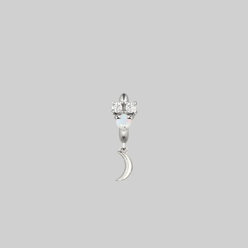Exclusive Gemstone Jewelry Markdowns – Shop Now MOONLIGHT. Opal Moon Clicker Ring - Silver Exclusive Gemstone Jewelry Markdowns – Shop Now MOONLIGHT. Opal Moon Clicker Ring - Silver