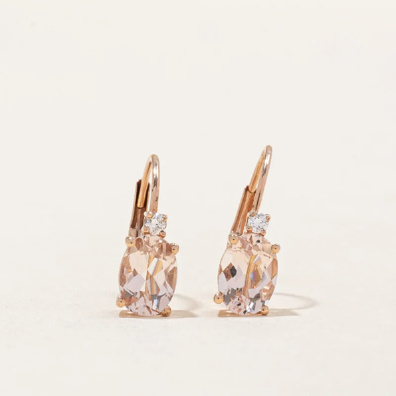 Elegant Designs, Unbeatable Discounts – Shop Jewelry Now Morganite & Diamond Earrings | 1.60ctw, 0.04ctw |