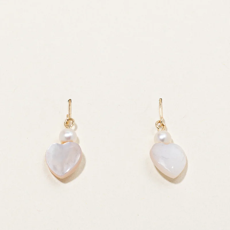 Seasonal Jewelry Clearance – Best Styles At The Lowest Prices Mother of Pearl & Pearl Heart Earrings
