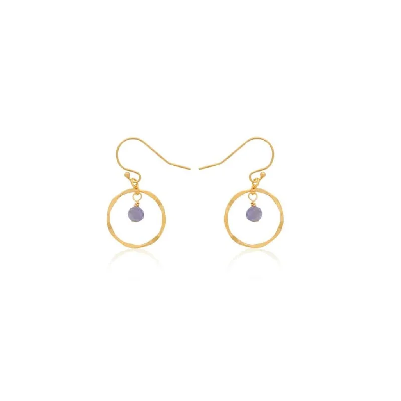 Don't Miss These Dazzling Jewelry Discounts October Birthstone Earrings: Gold Filled Circle Earrings With Tourmaline Beads