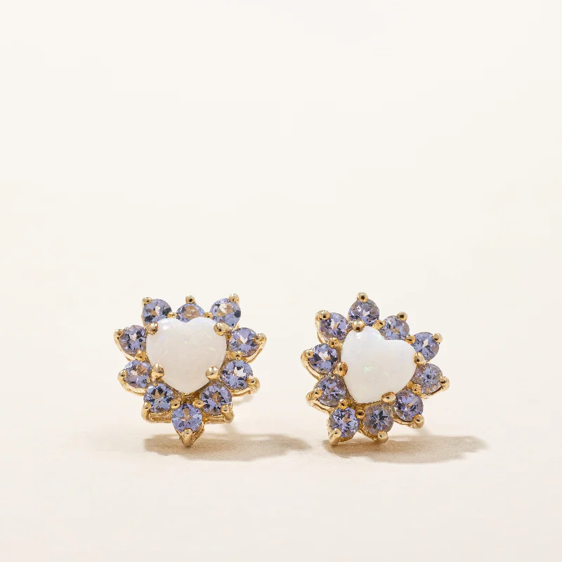 Elegant Jewelry, Exclusive Prices – Shop Now Opal & Tanzanite Heart Earrings | 0.40ctw, 0.40ctw | Elegant Jewelry, Exclusive Prices – Shop Now Opal & Tanzanite Heart Earrings | 0.40ctw, 0.40ctw |