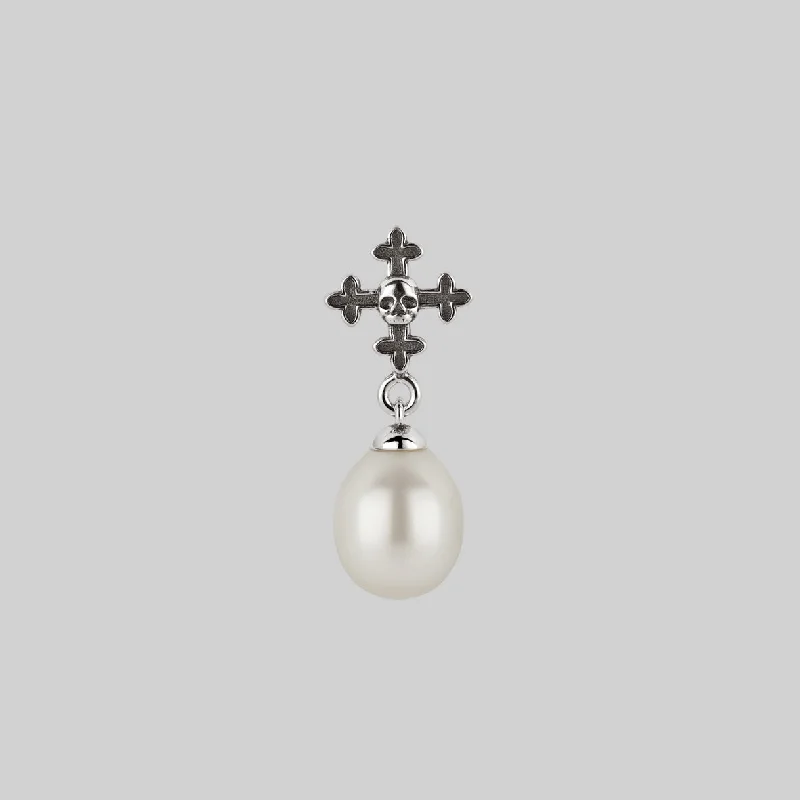 Limited-Time Offer On Elegant Jewelry Pieces OPHELIA. Medieval Cross Stud Earring - Silver