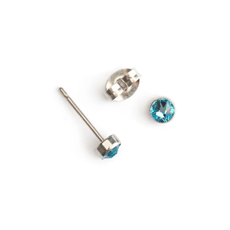 Breathtaking Jewelry, Breathtaking Prices Light Blue Titanium Stud Earrings