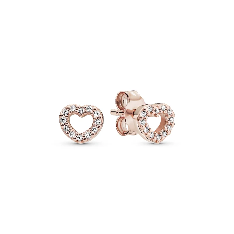 Shop Modern Jewelry Collections With Exclusive Discounts PANDORA Rose heart stud earrings with clear cubic zirconia Shop Modern Jewelry Collections With Exclusive Discounts PANDORA Rose heart stud earrings with clear cubic zirconia