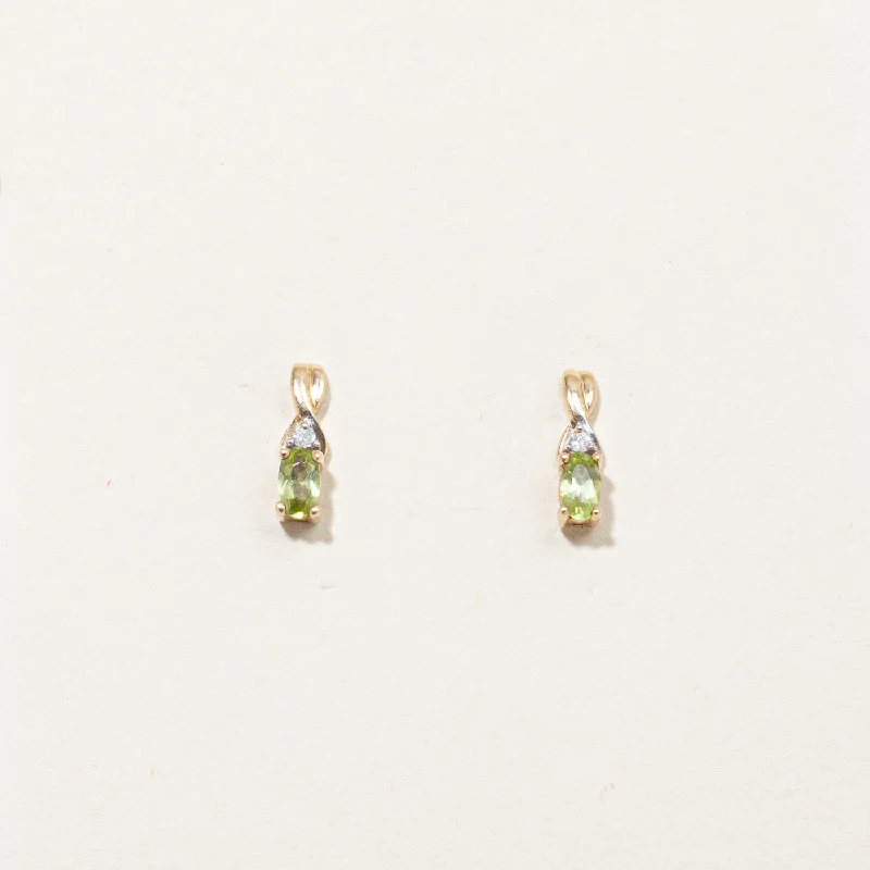 Limited Stock On Premium Jewelry At Low Prices Peridot & Diamond Earrings | 0.40ctw, 0.03ctw | Limited Stock On Premium Jewelry At Low Prices Peridot & Diamond Earrings | 0.40ctw, 0.03ctw |