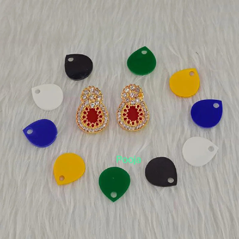 Seasonal Jewelry Deals – Elevate Your Style Pooja Bangles Gold Plated Austrian Stone Changeable Stud Earrings Seasonal Jewelry Deals – Elevate Your Style Pooja Bangles Gold Plated Austrian Stone Changeable Stud Earrings