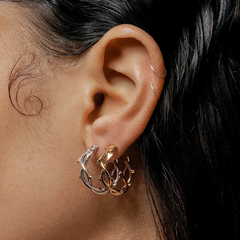 Affordable Elegance – Premium Jewelry At Special Prices REVIVAL. Thorn Hoops Earrings - Silver Affordable Elegance – Premium Jewelry At Special Prices REVIVAL. Thorn Hoops Earrings - Silver