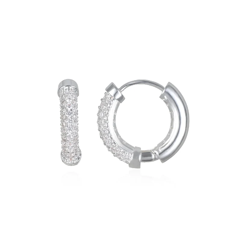 High-End Sparkle, Low-End Prices – Jewelry Sale Live Riley Huggie Hoop Earrings