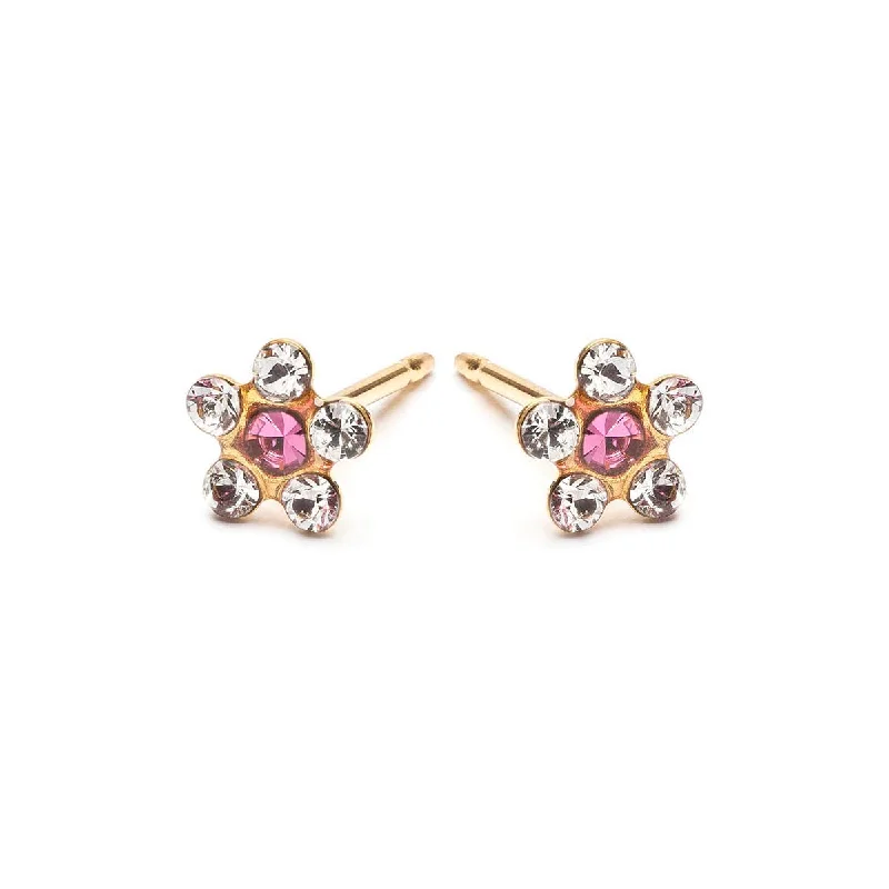 Seasonal Jewelry Sale – Upgrade Your Style Today Gold Plated Pink And White Daisy Stud Earrings Seasonal Jewelry Sale – Upgrade Your Style Today Gold Plated Pink And White Daisy Stud Earrings