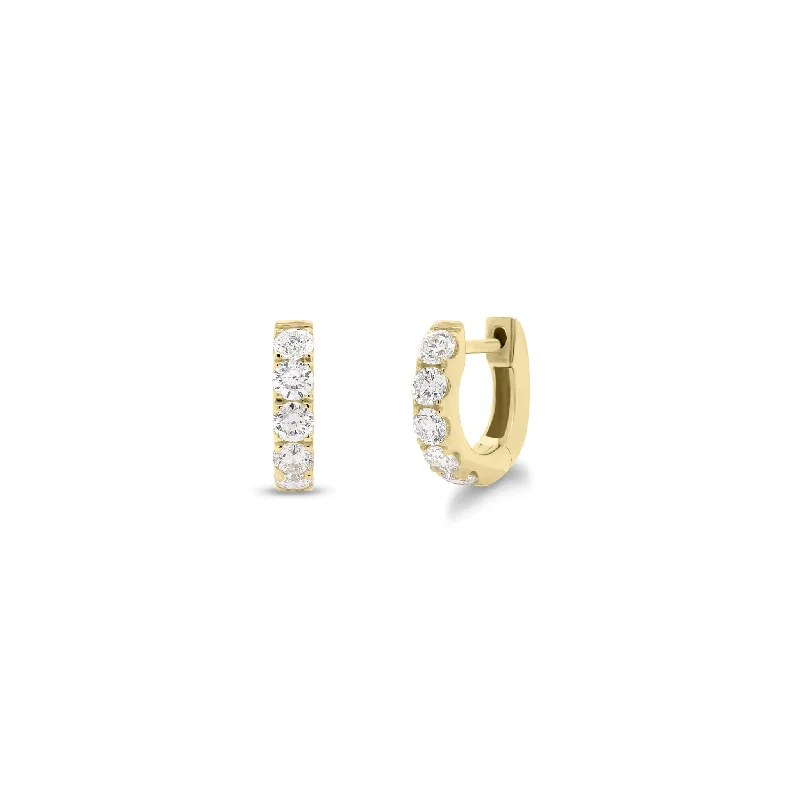 Big Savings On Your Favorite Jewelry Pieces Small Round Diamond Huggie Earrings