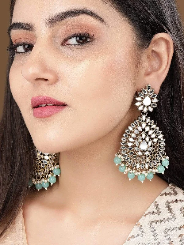 Jewelry Sale – Exclusive Styles At Lower Prices Rubans Domed Teardrop Mirror Earrings with Turquoise Beads Jewelry Sale – Exclusive Styles At Lower Prices Rubans Domed Teardrop Mirror Earrings with Turquoise Beads