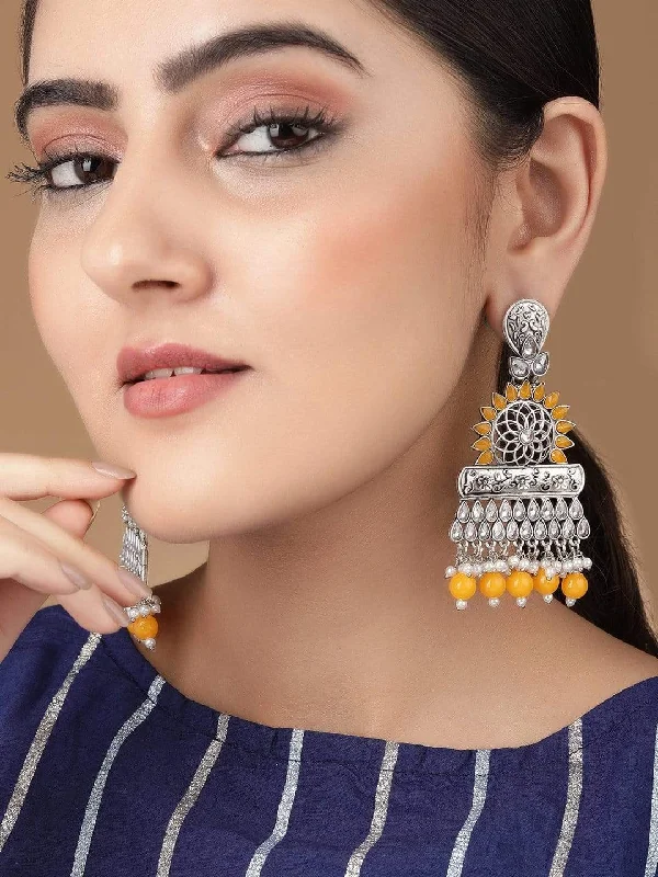 Chic And Stylish Jewelry At Exclusive Prices Rubans Handcrafted Oxidized in White and Yellow Stones and Beads Chic And Stylish Jewelry At Exclusive Prices Rubans Handcrafted Oxidized in White and Yellow Stones and Beads