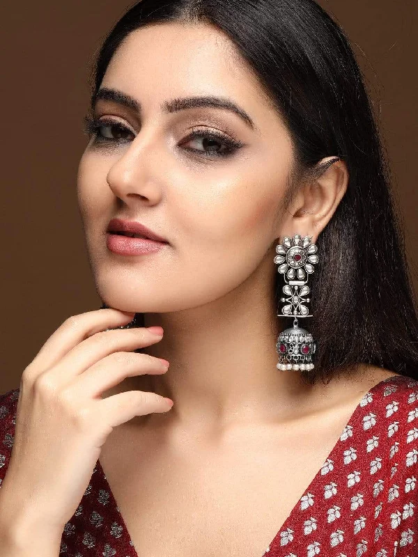Bestselling Jewelry Now On Sale – Elevate Your Look Rubans Oxidized Silver Plated Handcrafted Jhumka Earrings Bestselling Jewelry Now On Sale – Elevate Your Look Rubans Oxidized Silver Plated Handcrafted Jhumka Earrings